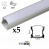 NOUVEAU Kit Ruban LED 3014/244 blanc chaud 30w mètre  profilé aluminium