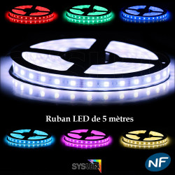 Kit Ruban LED 5050 IP68 Professionnel 5 Mètres RGB Étanche avec Télécommande