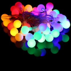 Guilande LED 10 mètres 100 boules RGB multicouleur ( guinguette )