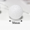 Guirlande LED 2,5 mètres 20 boules aspect coton en blanc chaud