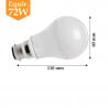 Ampoule LED B22 5W EPISTAR ( baïonnette )