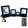 Projecteur LED Couleur RGB Intérieur/Extérieur Extra Plat Avec Télécommande - 10W, 20W, 30W, 50W, 100W