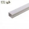Profilé aluminium 5 Mètres encastrable ( 5 x 1 mètre ) 20mm*15mm avec diffuseur opaque aspect néon.