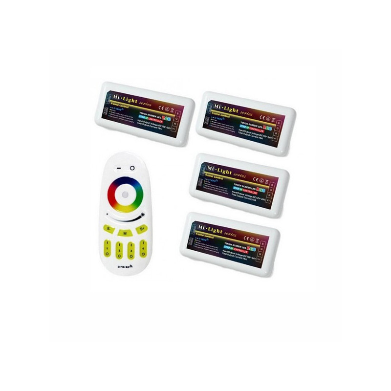 4 controleurs Multi -zone RGB avec sa Télécommande Radio