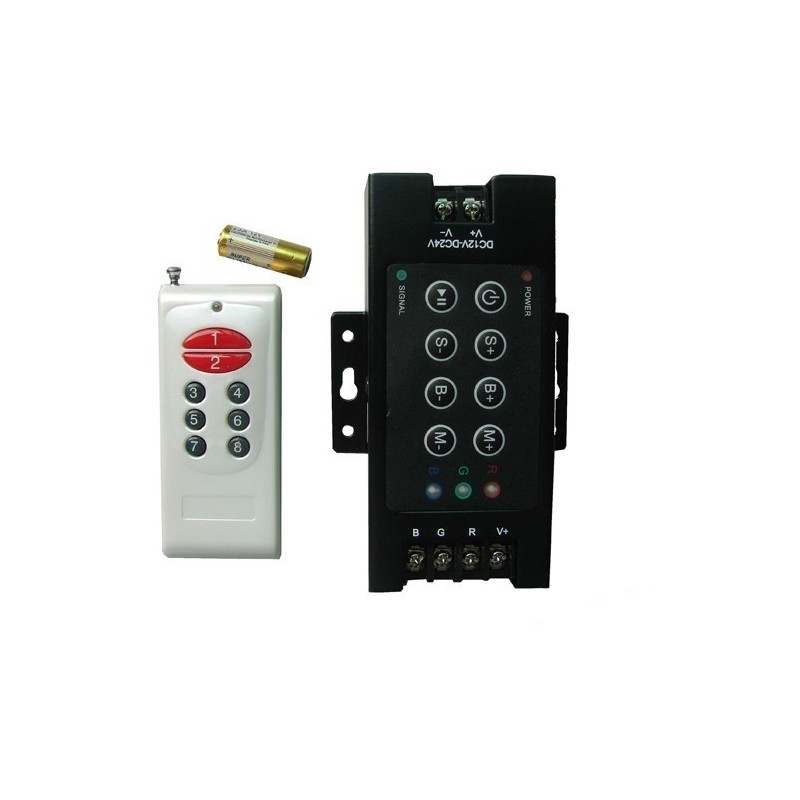Controleur RGB 12/24V 30 A avec télécommande 12 touches