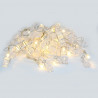 Guirlande LED de 5 mètres avec 40 pinces à linges transparentes blanc chaud