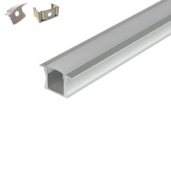 Profilé aluminium 5 Mètres encastrable ( 5 x 1 mètre ) avec diffuseur opaque