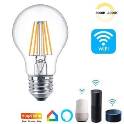 Ampoule LED 7W SMART Wifi - CCT Filament - A60 Dimmable - E27