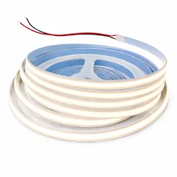 Ruban Led Cob 12v De 480 Led Au Mètre Blanc Neutre De 5 Mètres En Ip20 Alimentation Inclus