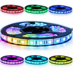 Ruban Professionnel Rgb 5050 - 60 Leds/m 1 À 10 Mètres Au Choix (ip65) Contrôleur Télécommande Non-inclus Alimentation Inclus 1 Mètre