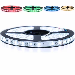 Ruban Led Professionnel 5050 - 60 Leds/m - 5 M Rgbw (blanc Froid) Ip65 5 Mètres Contrôleur Télécommande Non-inclus Alimentation Inclus