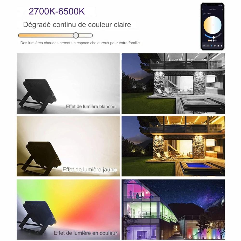 Projecteur LED RGBCW synchronisation musicale