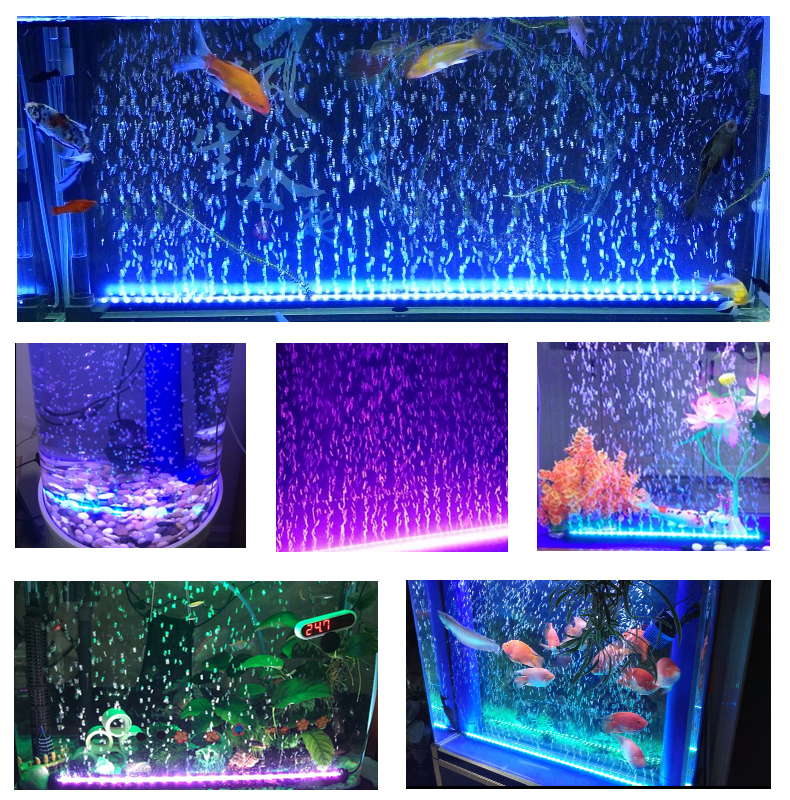 Lampe LED Submersible Pour Aquarium - 3W, RVB Multicolore, USB 5V - Étanche IP68 - Avec Ventouse